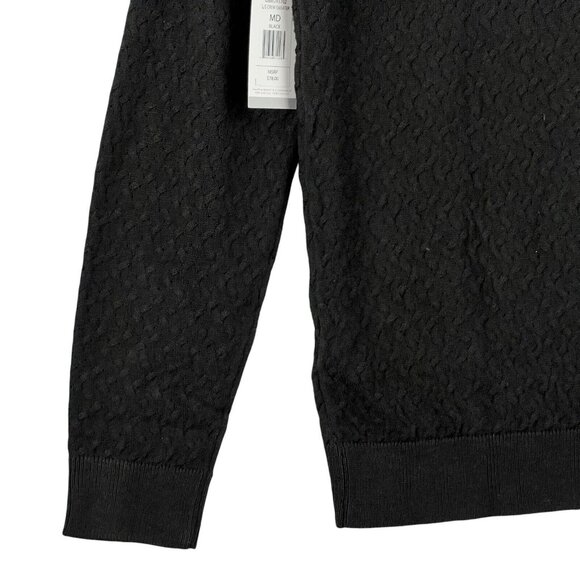 NWT Geoffrey Beene Men's Black Pullover Knit Soft Lightweight Crew Sweater Sz M - Picture 5 of 10